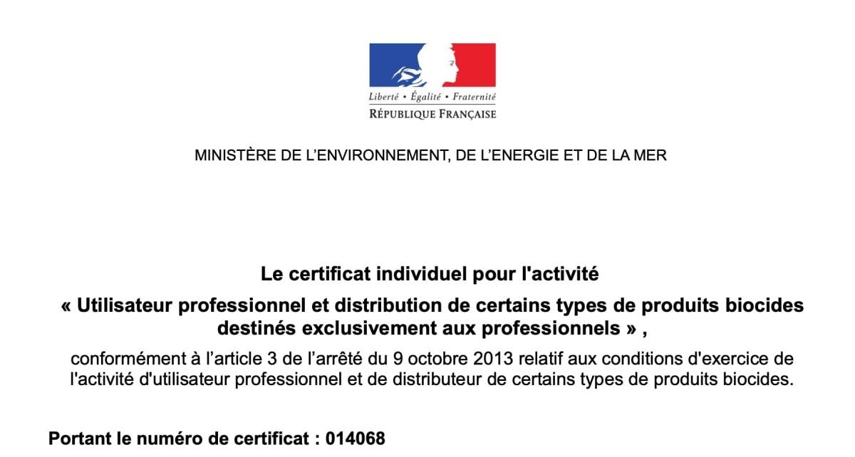 Certificat